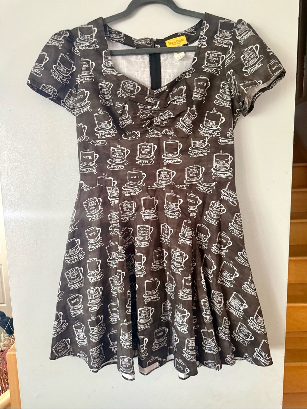 Bernie Dexter Novelty Coffee Espresso Chalkboard Fit & Flare Dress